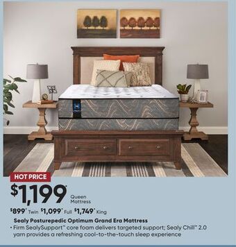 Sleep Country Sealy posturepedic optimum grand era mattress offer