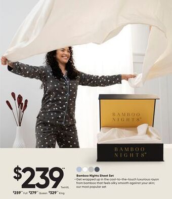Sleep Country Bamboo nights sheet set offer