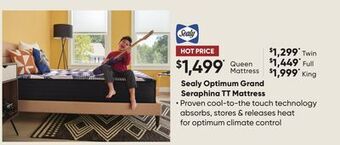 Sleep Country Sealy optimum grand seraphina tt mattress offer