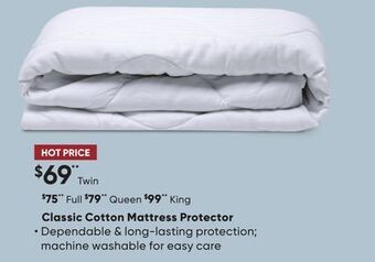 Sleep Country Classic cotton mattress protector offer