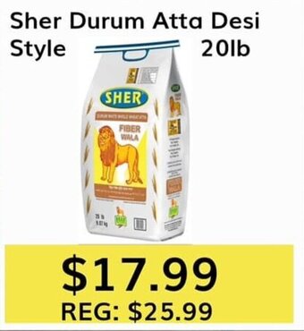 Oma Fresh Foods Sher Durum Atta Desi Style 20lb offer