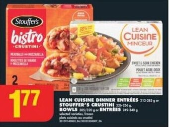 No Frills LEAN CUISINE DINNER ENTRÉES or STOUFFER'S CRUSTINI, BOWLS or ENTREES offer