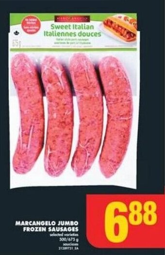 No Frills MARCANGELO JUMBO FROZEN SAUSAGES offer