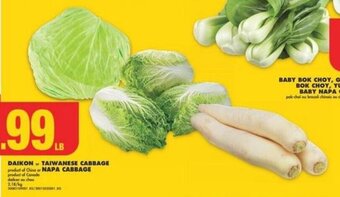 No Frills DAIKON or TAIWANESE CABBAGE or NAPA CABBAGE offer