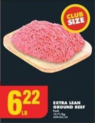 No Frills EXTRA LEAN GROUND BEEF offer