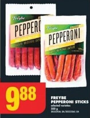 No Frills FREYBE PEPPERONI STICKS offer