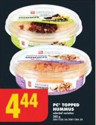 No Frills PC TOPPED HUMMUS offer