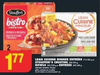 No Frills LEAN CUISINE DINNER ENTREES or STOUFFER'S CRUSTINI BOWLS or ENTREES offer