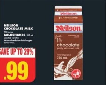 No Frills NEILSON CHOCOLATE MILK or MILKSHAKES offer