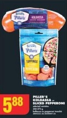 No Frills PILLER'S KOLBASSA or SLICED PEPPERONI offer