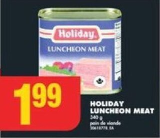 No Frills HOLIDAY LUNCHEON MEAT offer