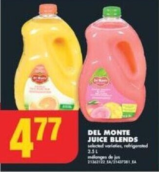No Frills DEL MONTE JUICE BLENDS offer