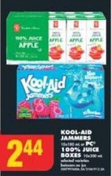 No Frills KOOL-AID JAMMERS or PC 100% JUICE BOXES offer