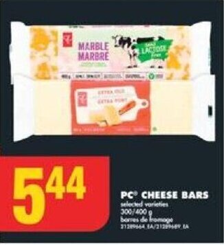 No Frills PC CHEESE BARS offer