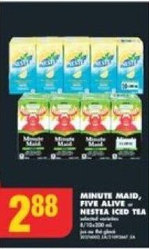 No Frills MINUTE MAID, FIVE ALIVE or NESTEA ICED TEA offer