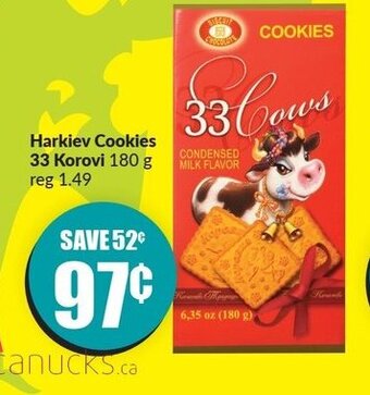 FreshCo Harkiev Cookies 33 Korovi 180 g offer