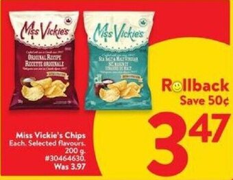 Walmart Miss Vickie's Chips offer