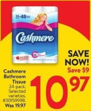 Walmart Cashmere Bathroom Tissue offer