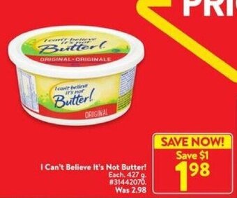 Walmart I Can't Believe It's Not Butter! offer