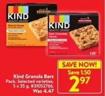 Walmart Kind Granola Bars offer