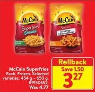 Walmart McCain Superfries offer