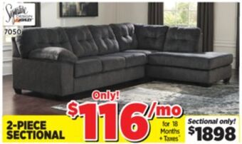 Surplus Furniture Accrington granite 2-piece right sectional offer