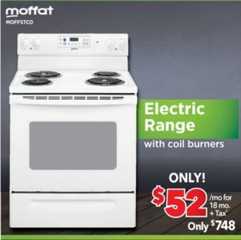 Surplus Furniture White 30 electric range with coil burners offer