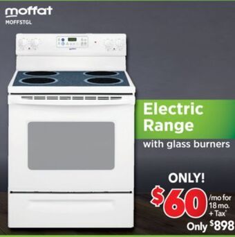 Surplus Furniture Electric range with glass burners offer