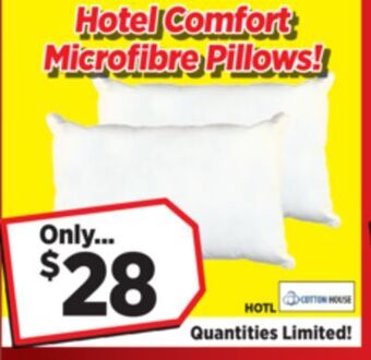 Surplus Furniture Hotel comfort queen microfiber gel pillows offer