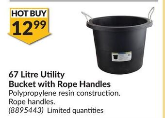 Princess Auto Utility bucket with rope handles offer