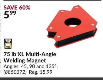 Princess Auto 75 lb xl multi-angle welding magnet offer