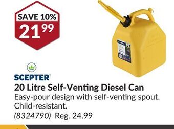 Princess Auto 20 litre self-venting diesel offer