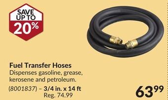 Princess Auto Fuel transfer hoses offer
