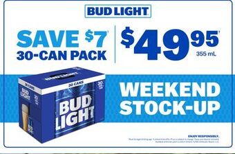 The Beer Store Bud light 30-can pack offer