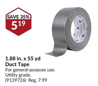 Princess Auto 1.88 in. x 55 yd duct tape offer