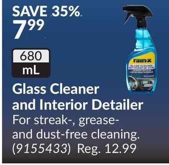 Princess Auto Glass cleaner and interior detailer offer