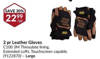 Princess Auto 2 pr leather gloves – large offer