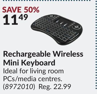 Princess Auto Rechargeable wireless mini keyboard offer