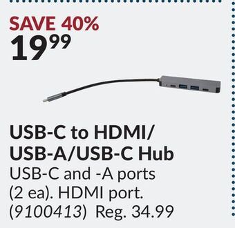 Princess Auto Usb-c to hdmi/ usb-a/usb-c hub offer