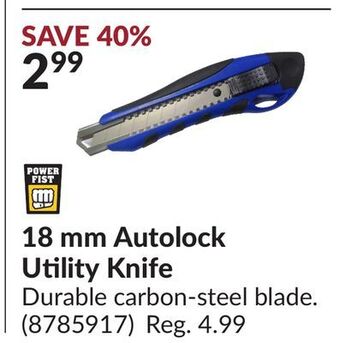 Princess Auto 18 mm autolock utility knife offer