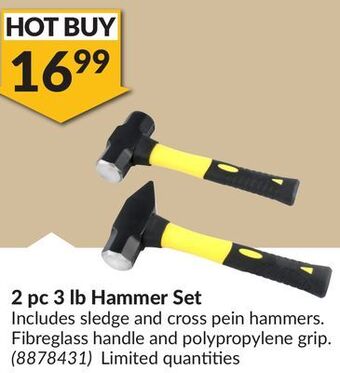 Princess Auto 2 pc 3 lb hammer set offer