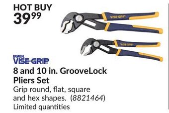 Princess Auto 8 and 10 in. groovelock pliers set offer