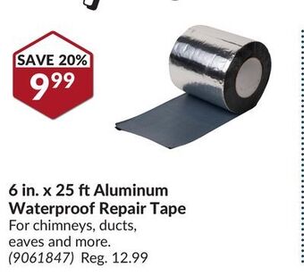 Princess Auto 6 in. x 25 ft aluminum waterproof repair tape offer