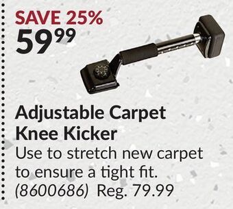 Princess Auto Adjustable carpet knee kicker offer