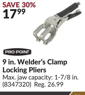 Princess Auto 9 in. welder's clamp locking pliers offer