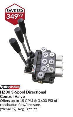 Princess Auto Hz30 3-spool directional control valve offer