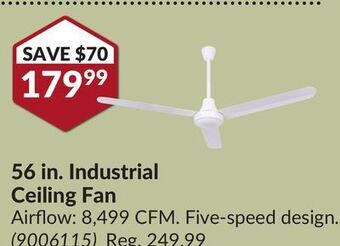 Princess Auto 56 in. industrial ceiling fan offer