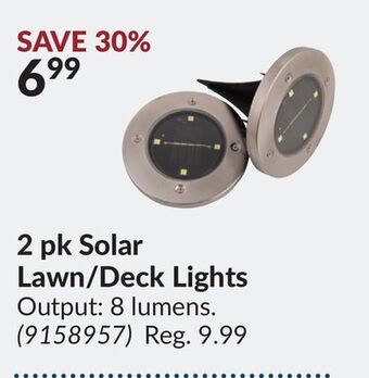 Princess Auto 2 pk solar lawn/deck lights offer