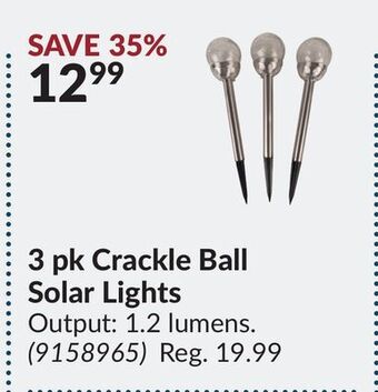 Princess Auto 3 pk crackle ball solar lights offer