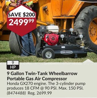 Princess Auto 9 gallon twin-tank wheelbarrow portable offer
